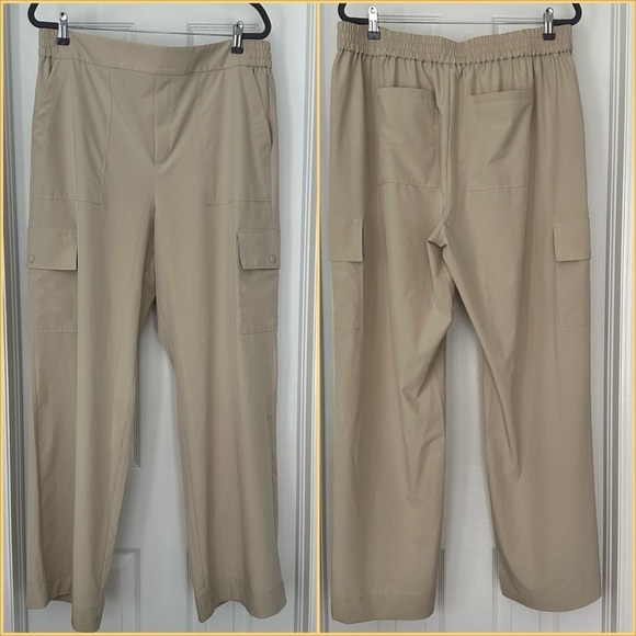 Ann Taylor LOFT Lou & Grey Wanderweave Cargo Pants Tan Size XL - Picture 2 of 12
